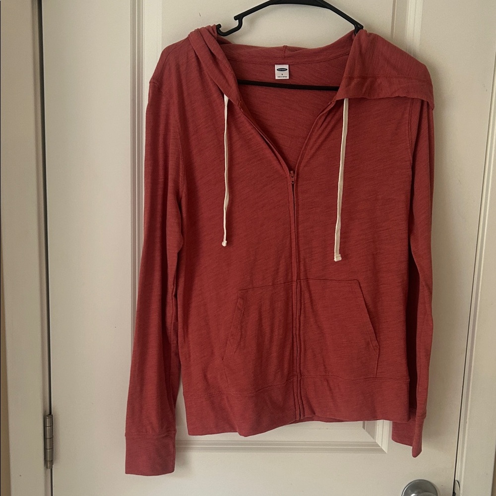 Old Navy Dusty Rose Zip Hoodie with Drawstrings